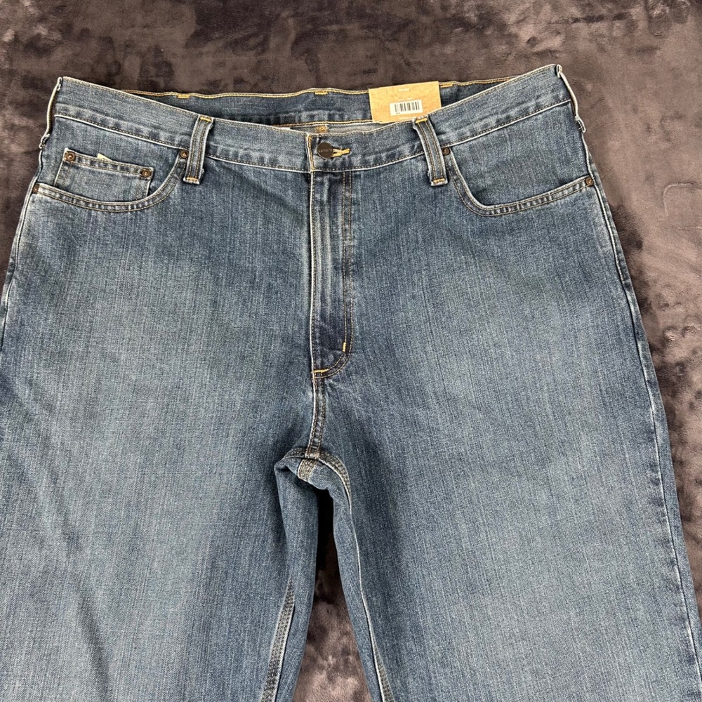 Carhartt Holter Jean Mens 40x34 Blue Relaxed Fit Straight Leg Denim 101483-980